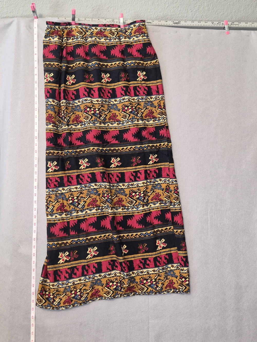 Stonebridge Women's Maxi Skirt – Size 12 – Boho Tribal Print –
